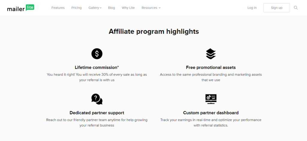 MailerLite affiliate program overview