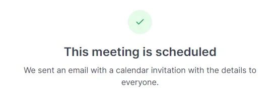 meeting scheduled